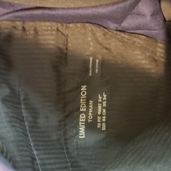 Topshop topman blue ares skinny trouser navy 100 percent wool lined 34" waist - Picture 8 of 15